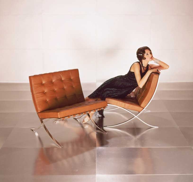 Silla Barcelona diseñada por Mies