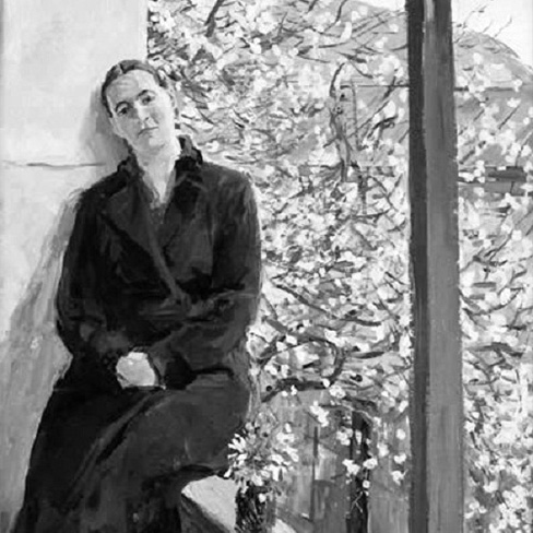 autoretrato de Nina en la ventana